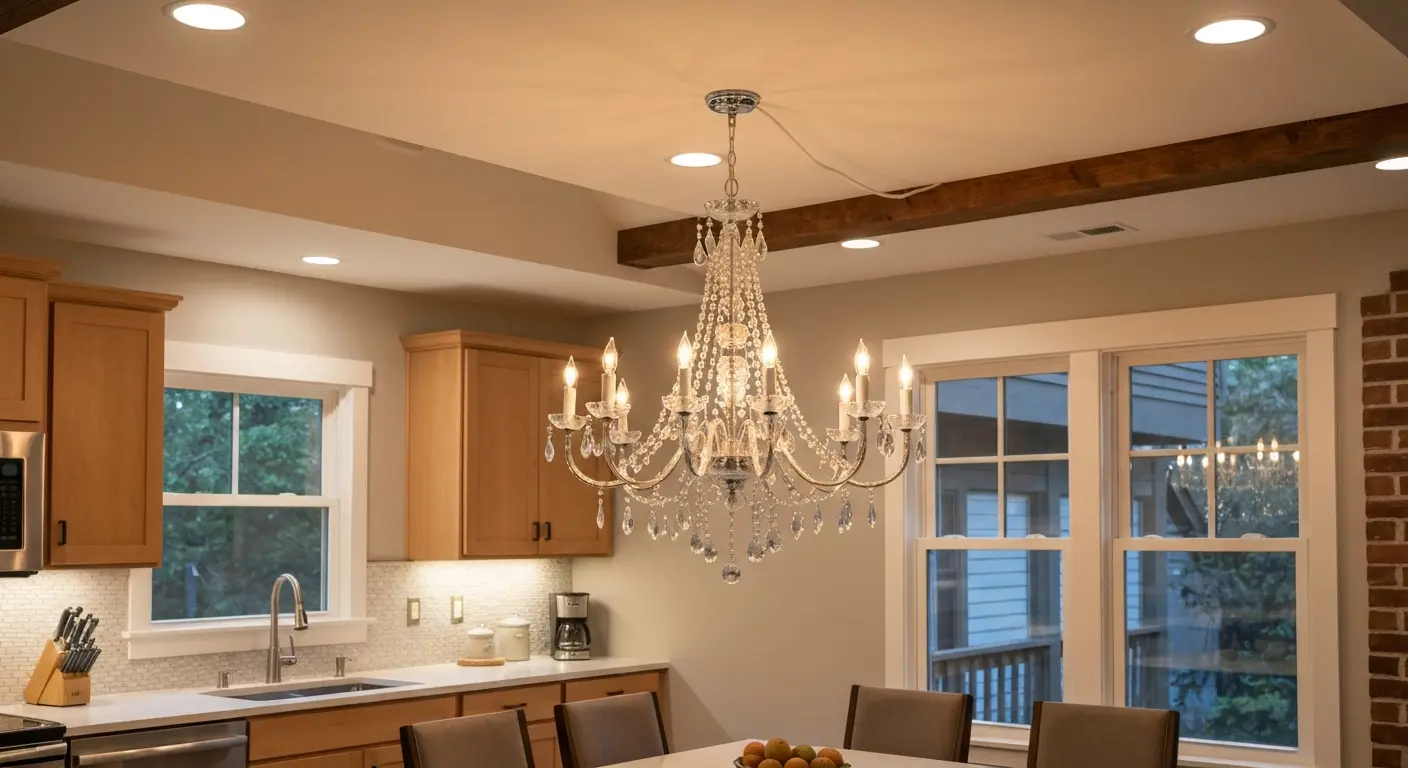 Decorative chandelier installation