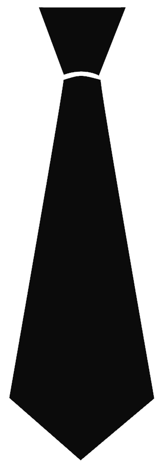 The black tie from the Black Tie Flair logo