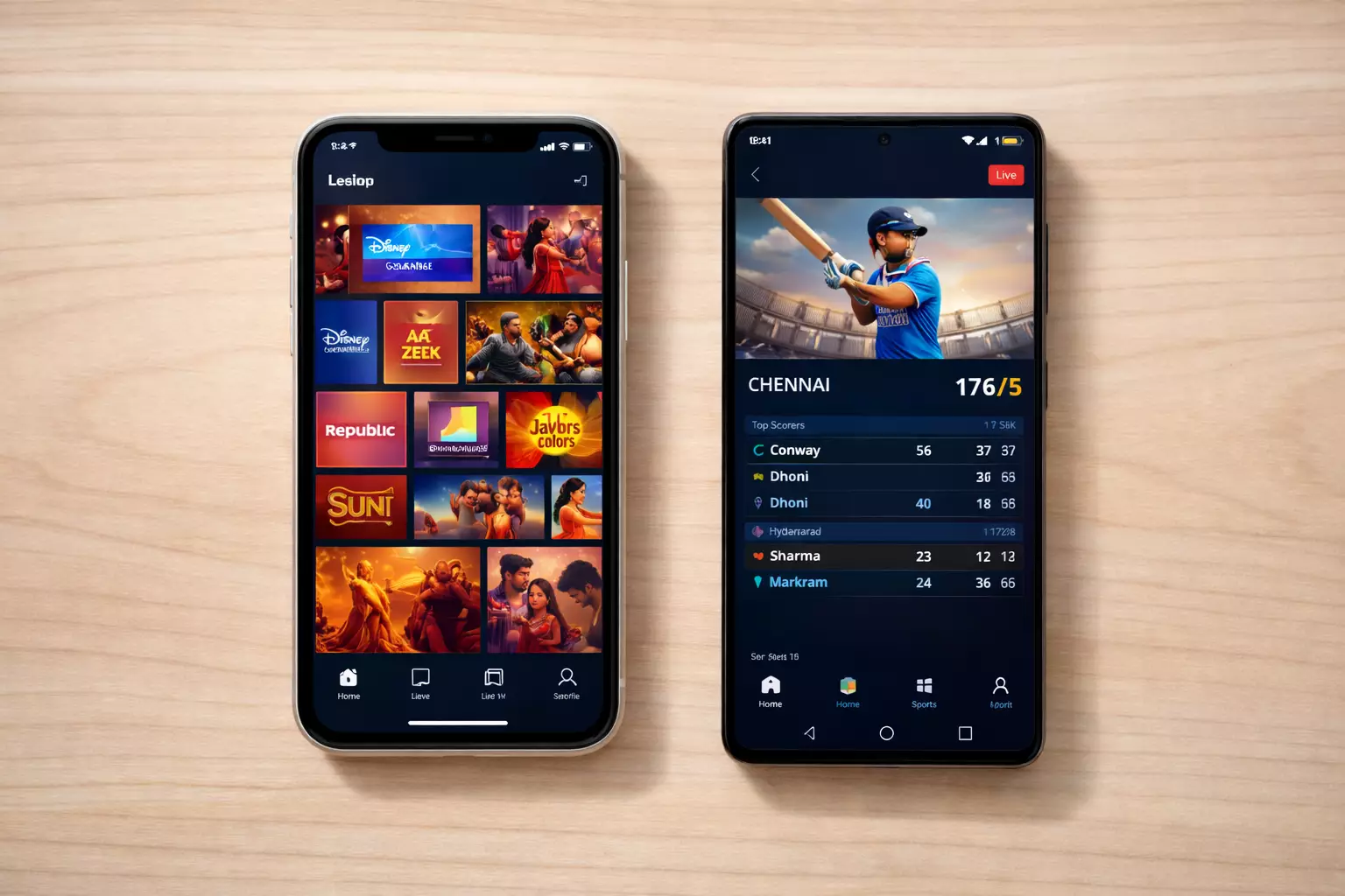 IndianIPTV on iOS and Android mobile devices