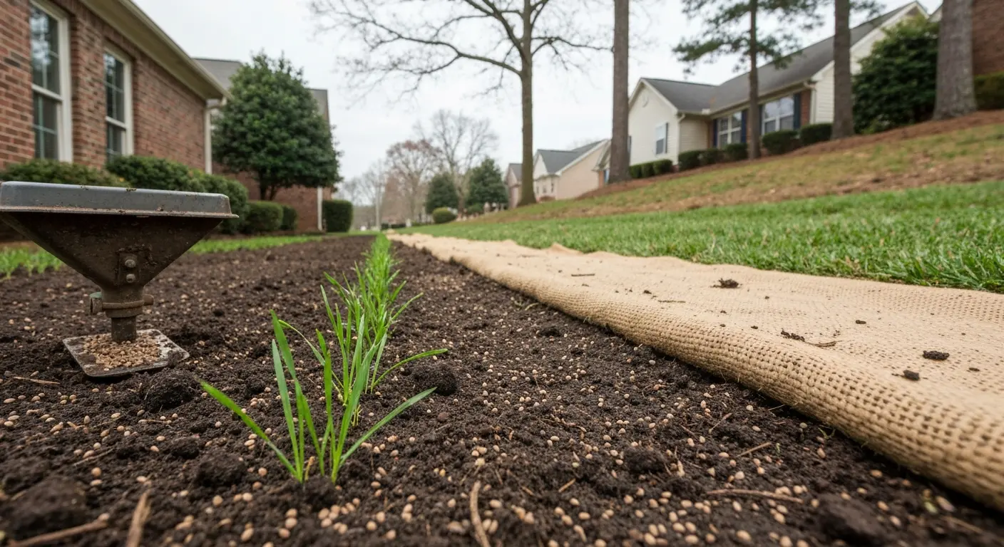 Lawn seeding project