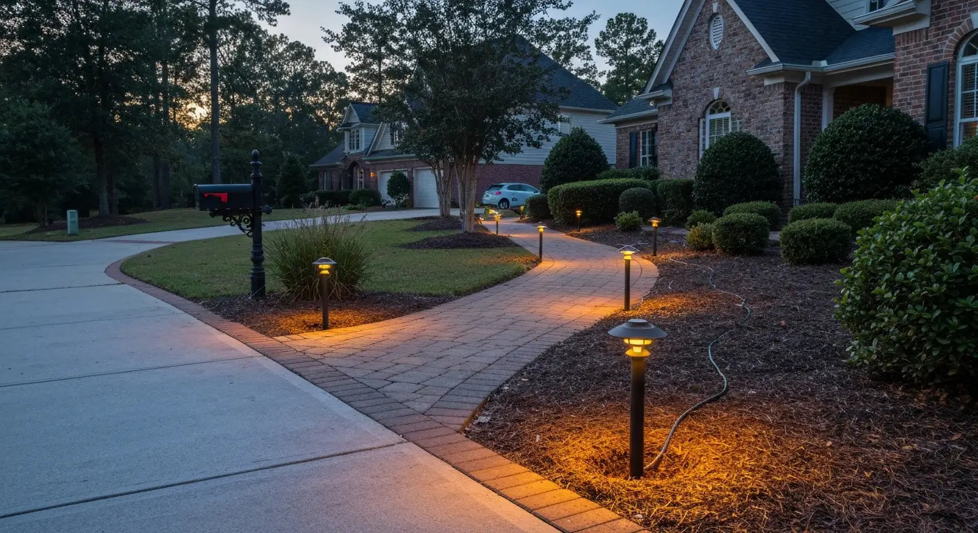 Pathway lighting installation