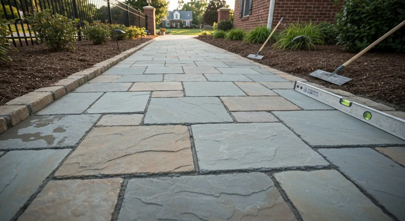 Natural stone pathway