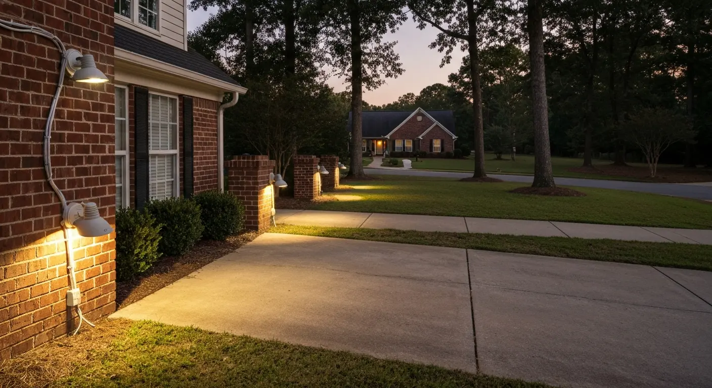 Security lighting installation