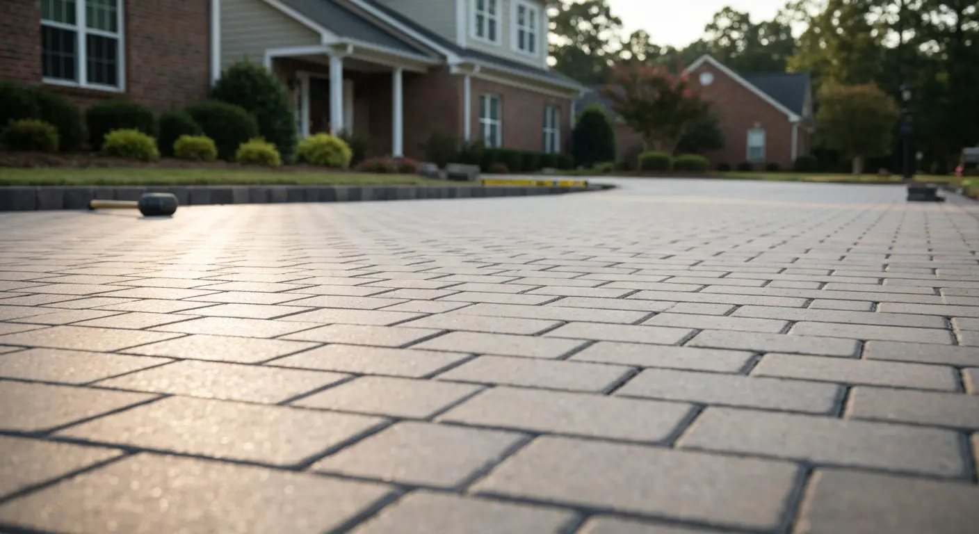 Paver driveway installation