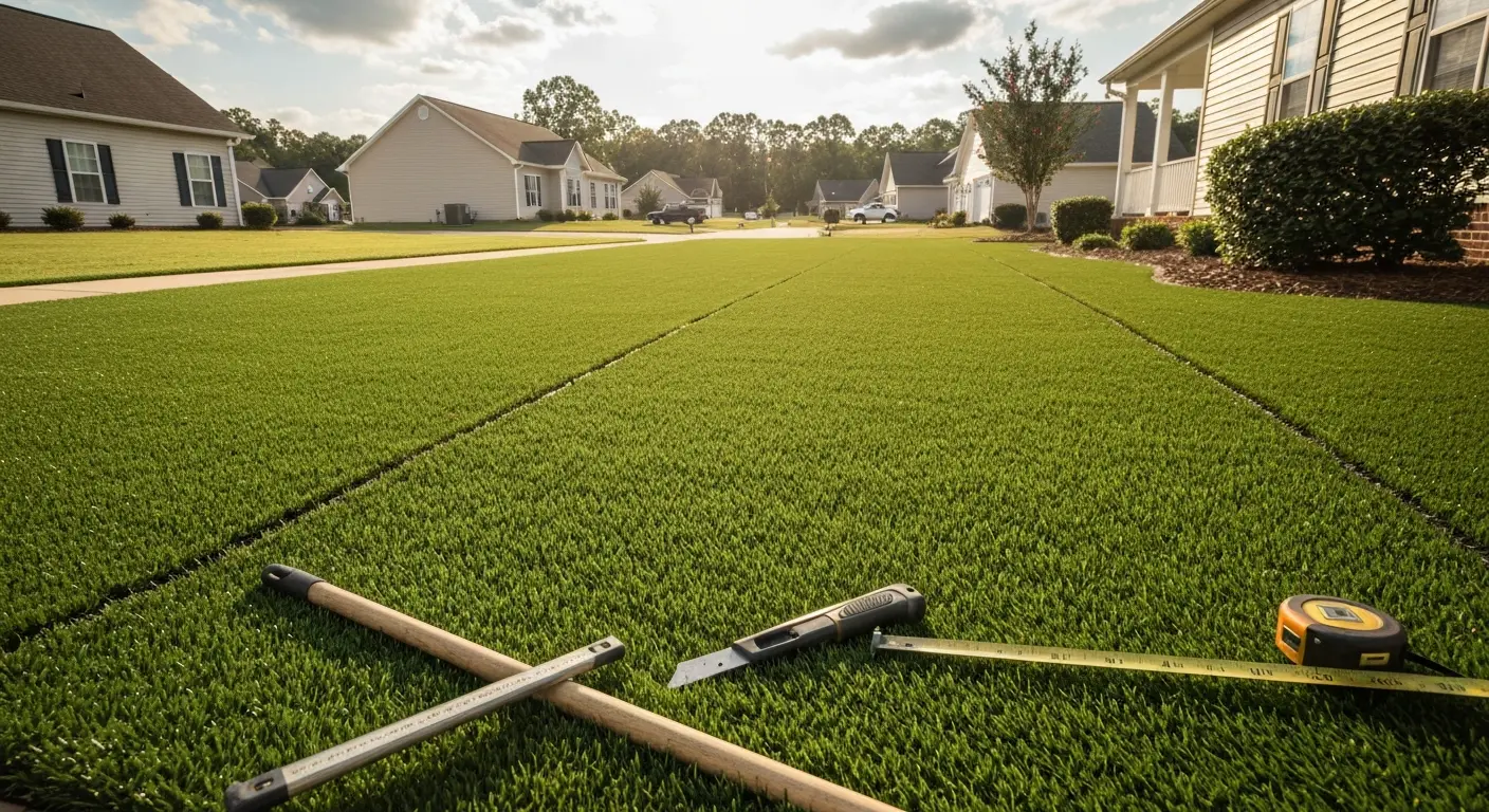 Artificial turf installation
