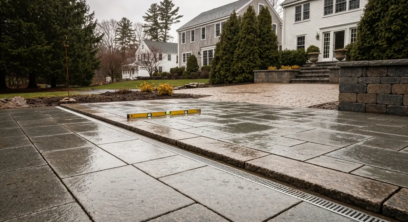 Hardscape patio and walkway installation