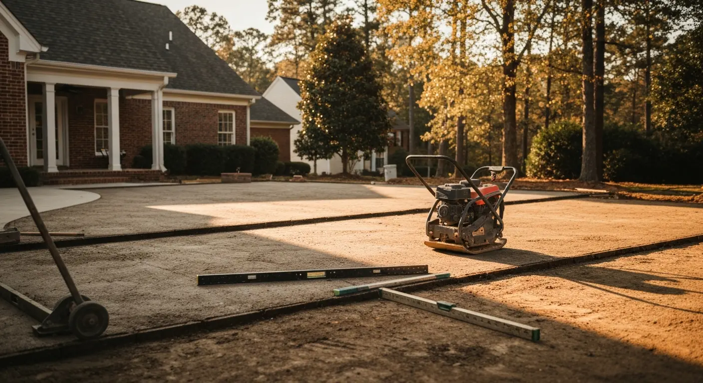 Hardscape preparation grading