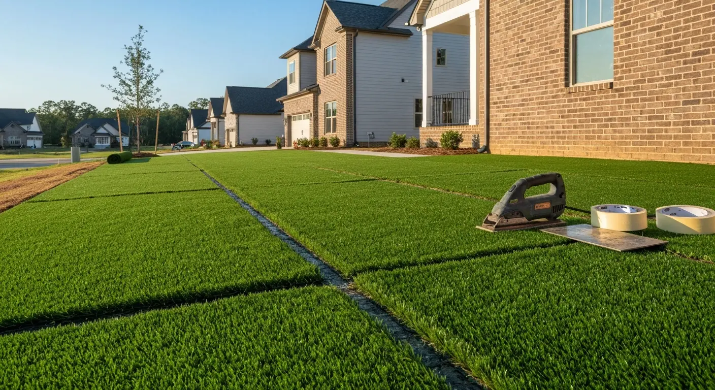 Artificial turf and lawn installation