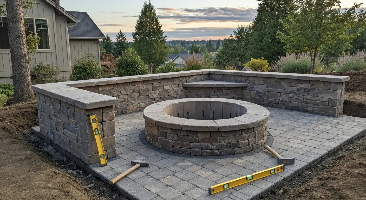 Fire pit installation