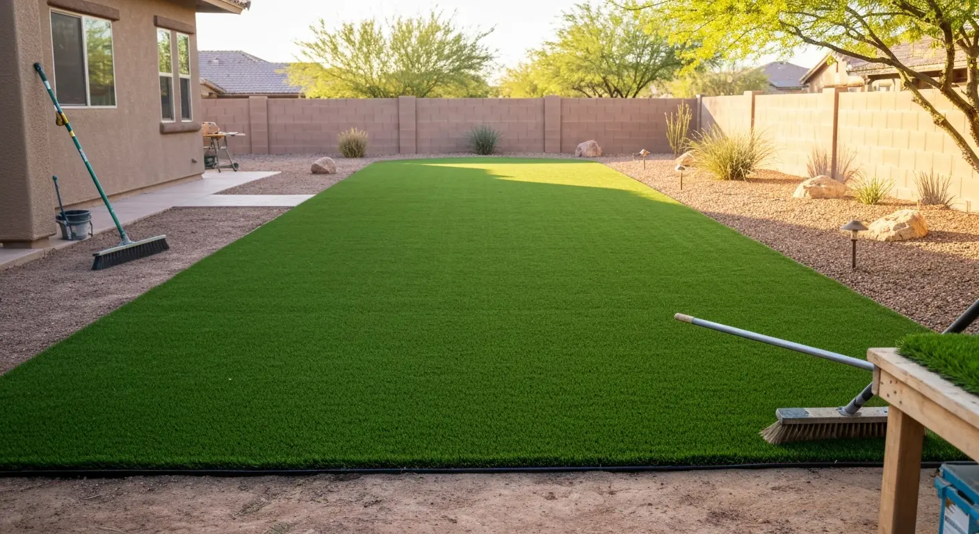 Artificial turf installation