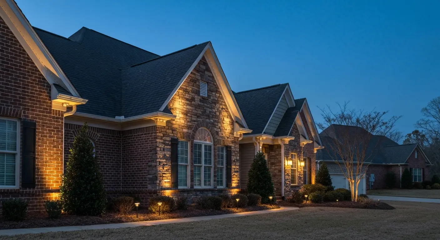 Accent lighting on home