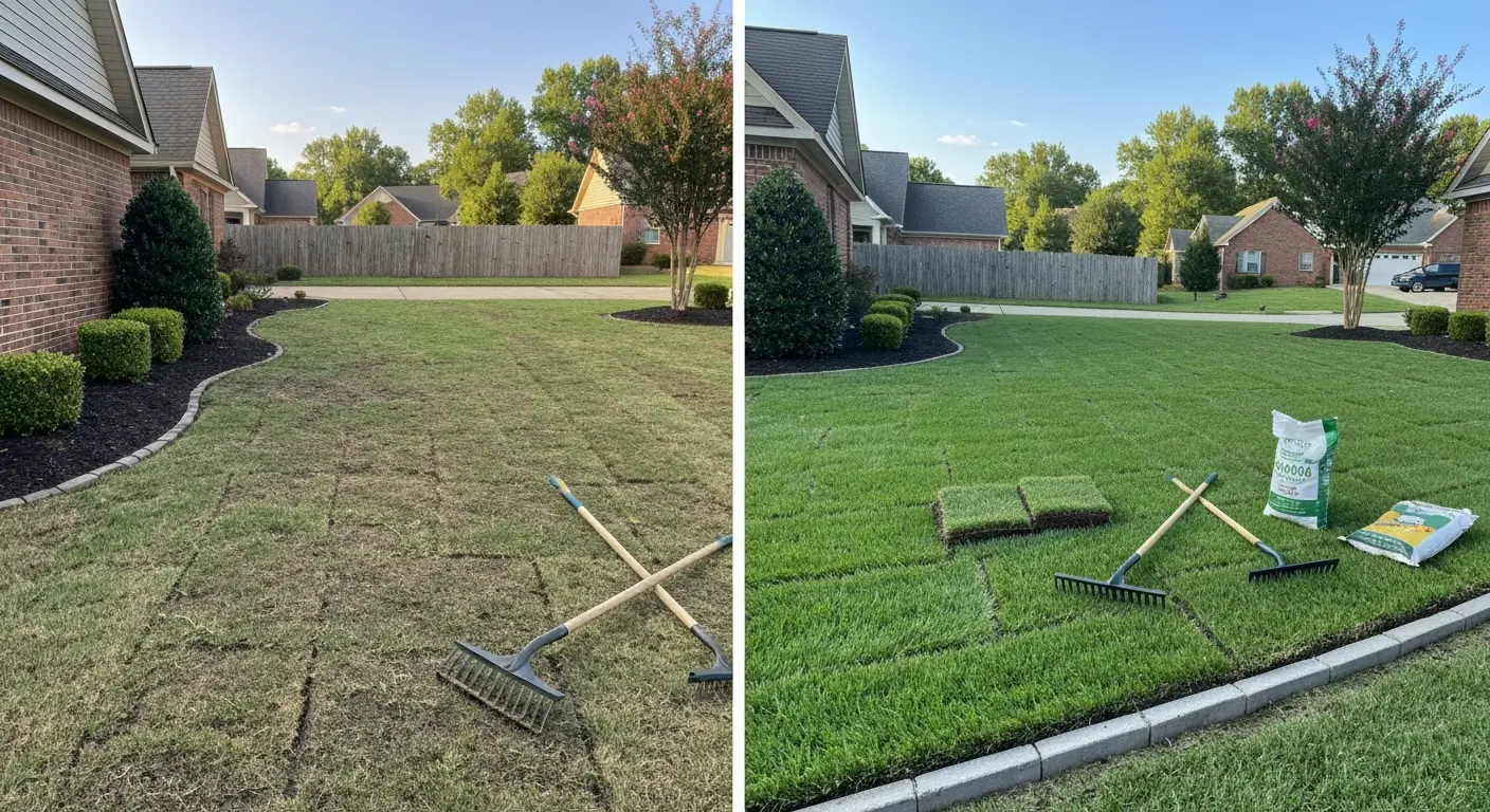Lawn renovation project