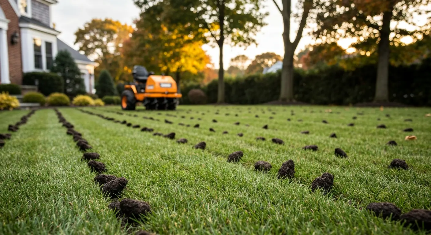 Fall aeration and drainage work