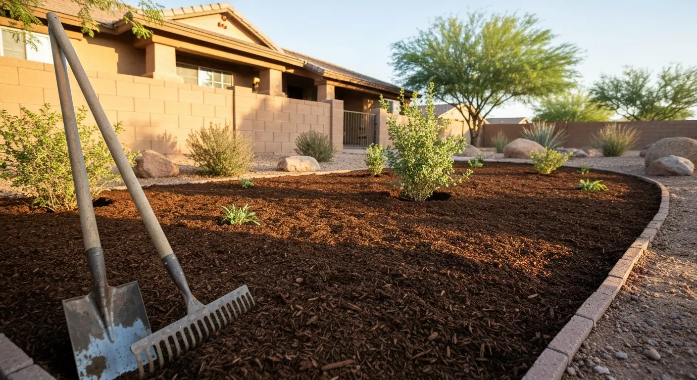 Planting and mulch work