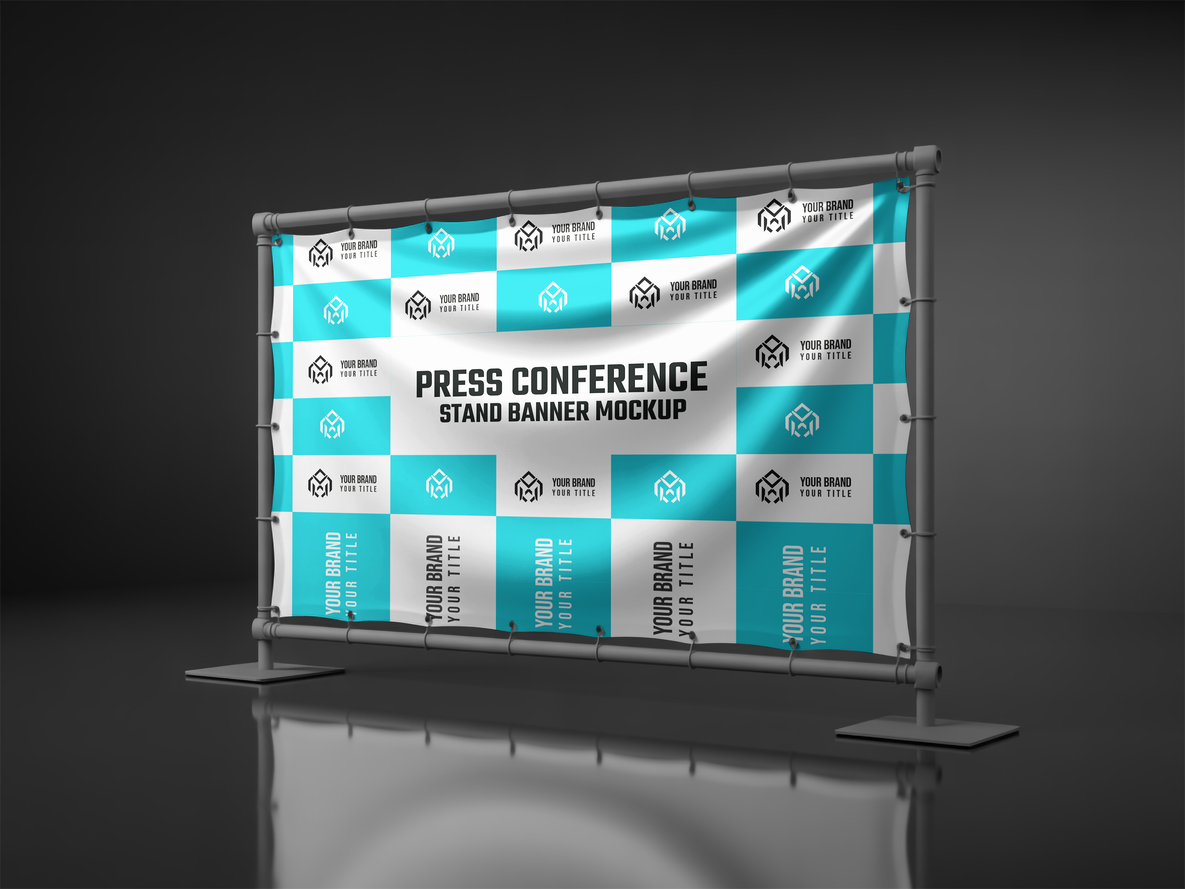 Event stage backdrop and branding
