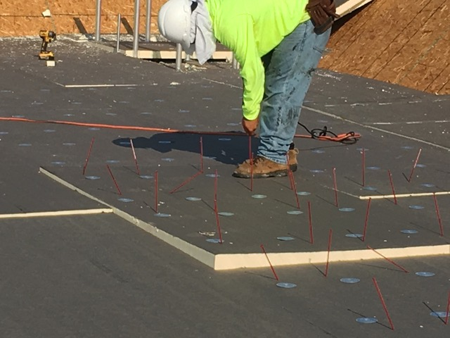 Completed commercial roofing project by Advantage Roofing