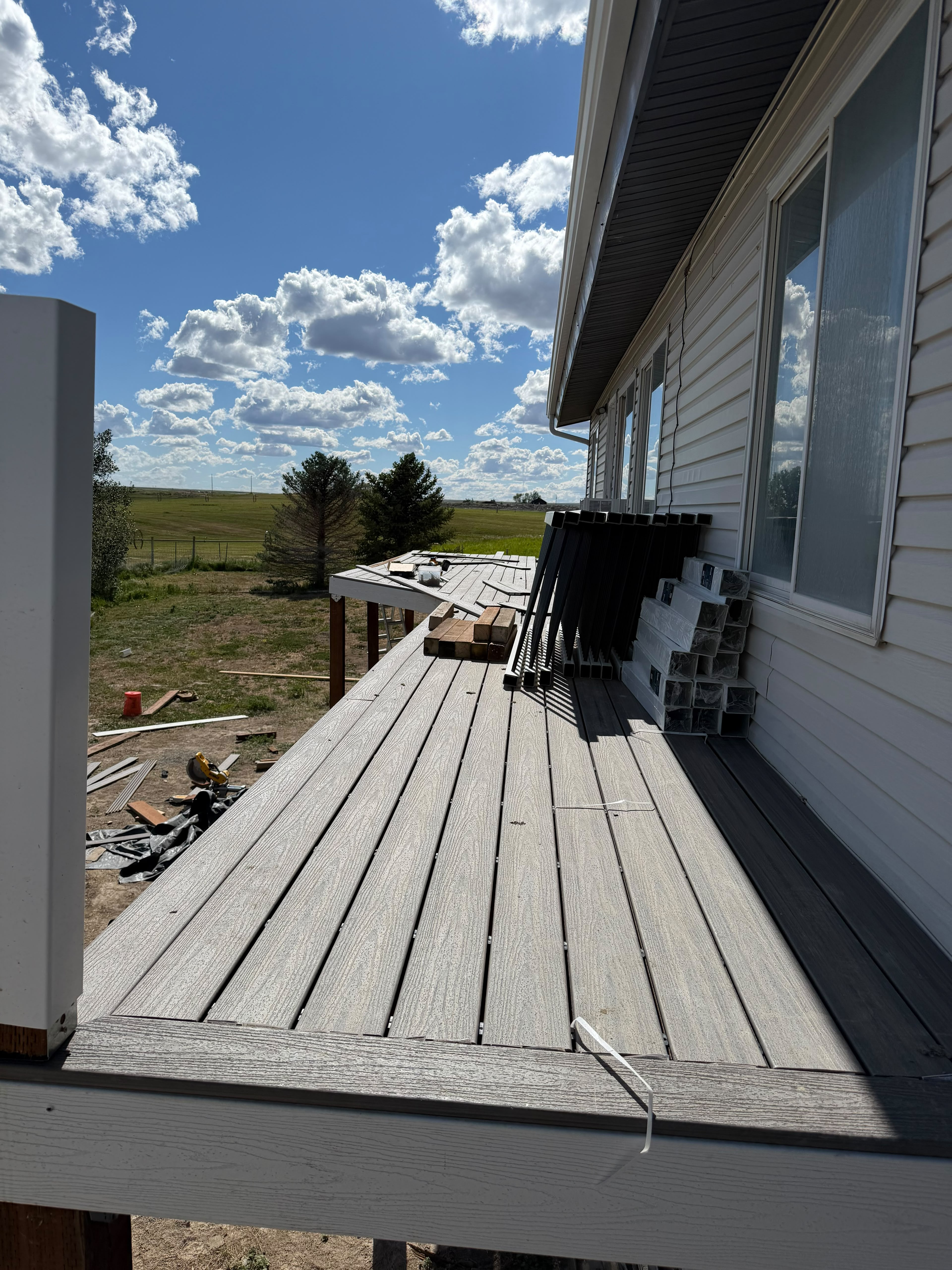 Dickerson Construction deck surface installation in progress