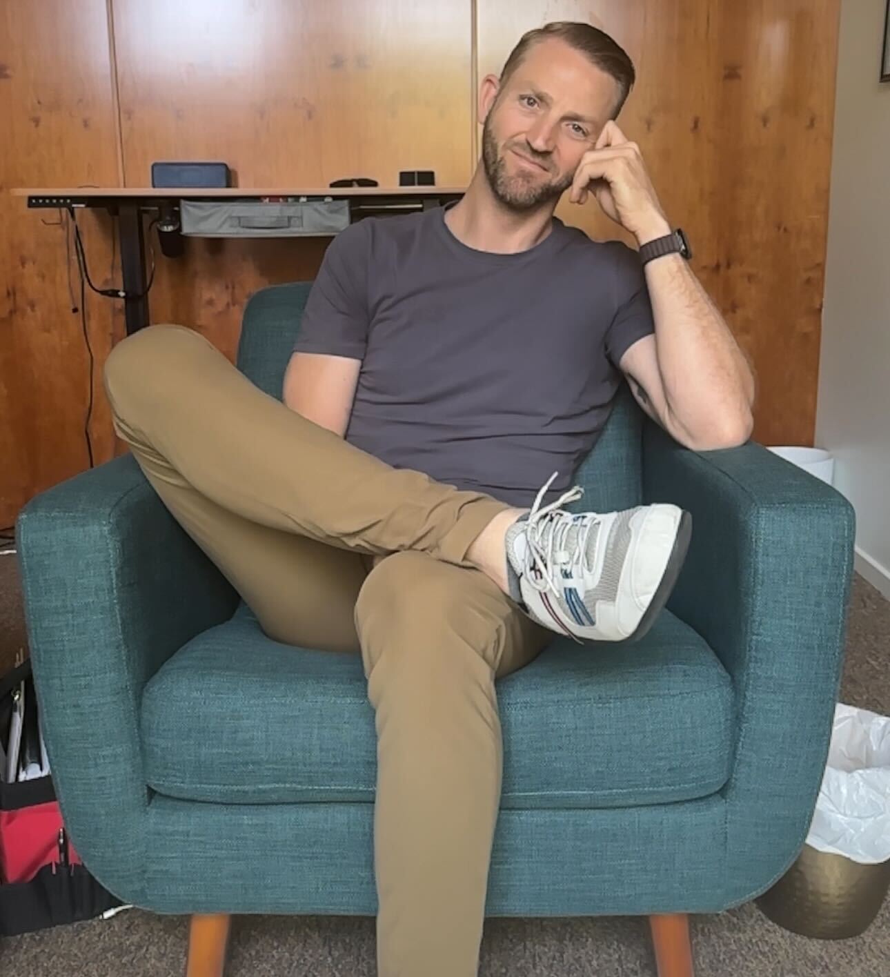 Dr. Dustin Marsh in his therapy office