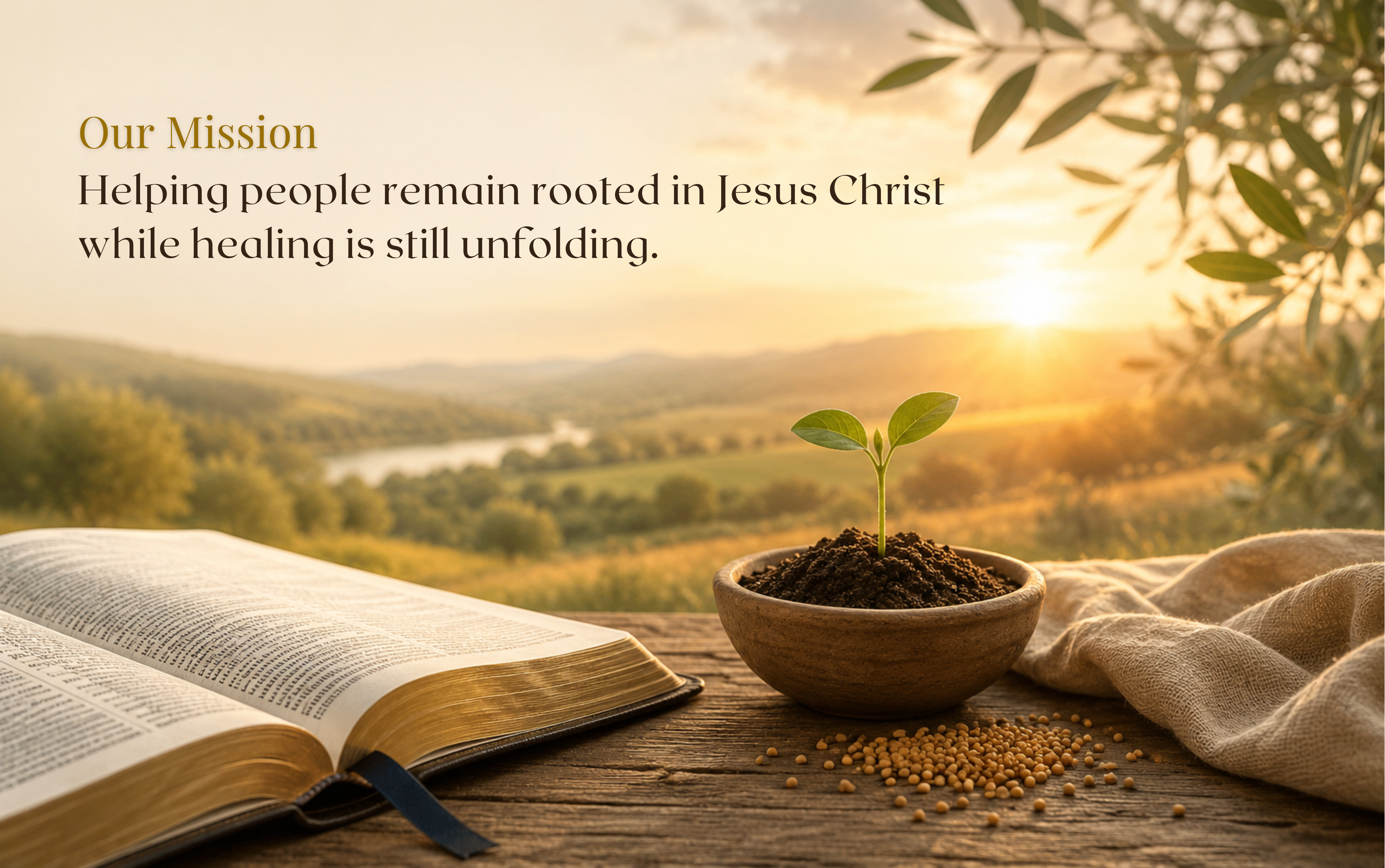 Our Mission — helping people remain rooted in Jesus Christ while healing is still unfolding