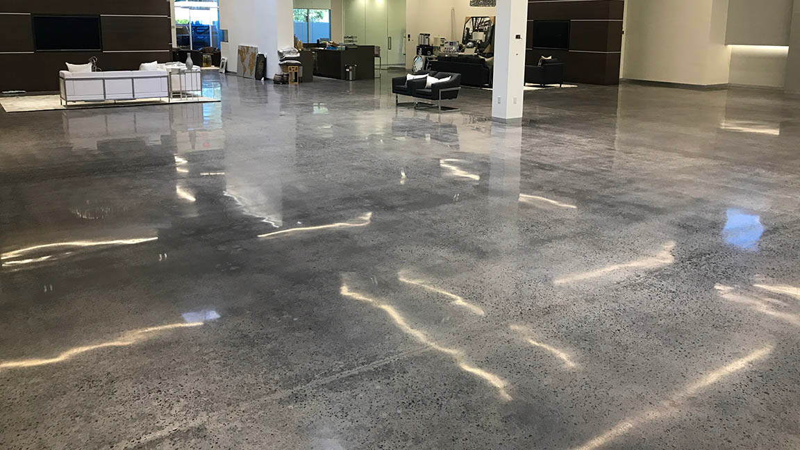 Commercial concrete coating and refinishing