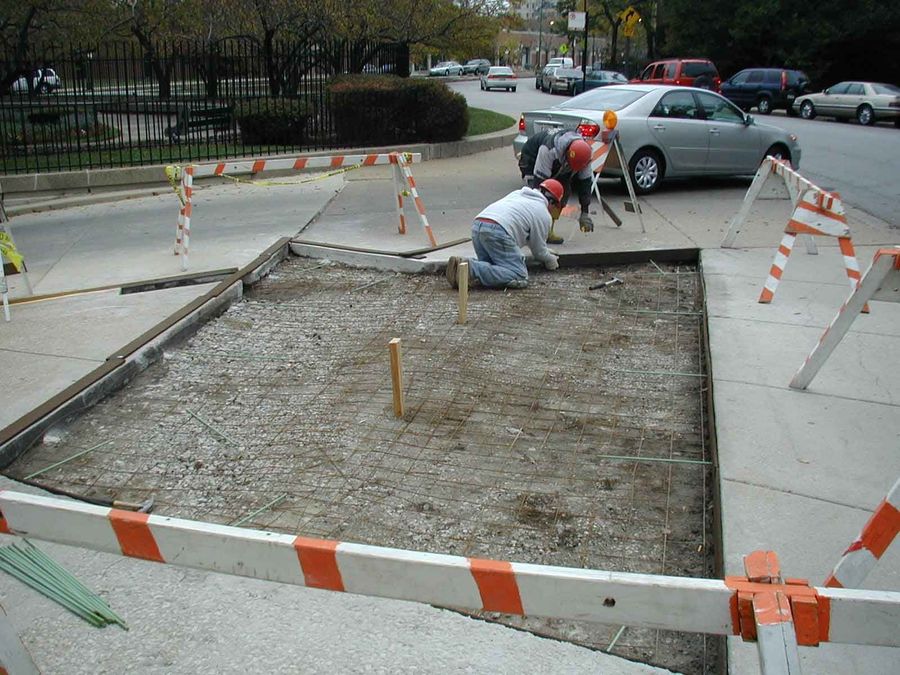 Sidewalk and curb section being replaced at a South Florida property