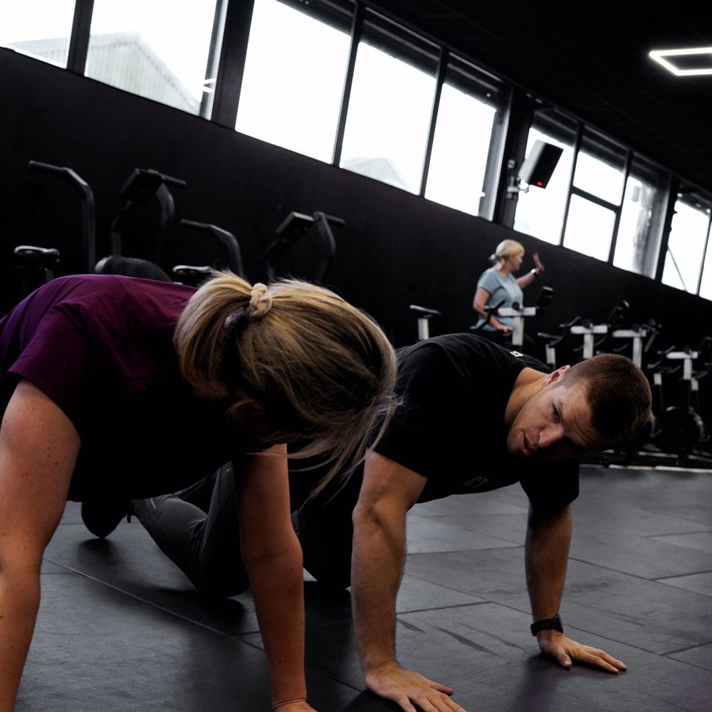 Coached movement basics on the CTPT studio floor