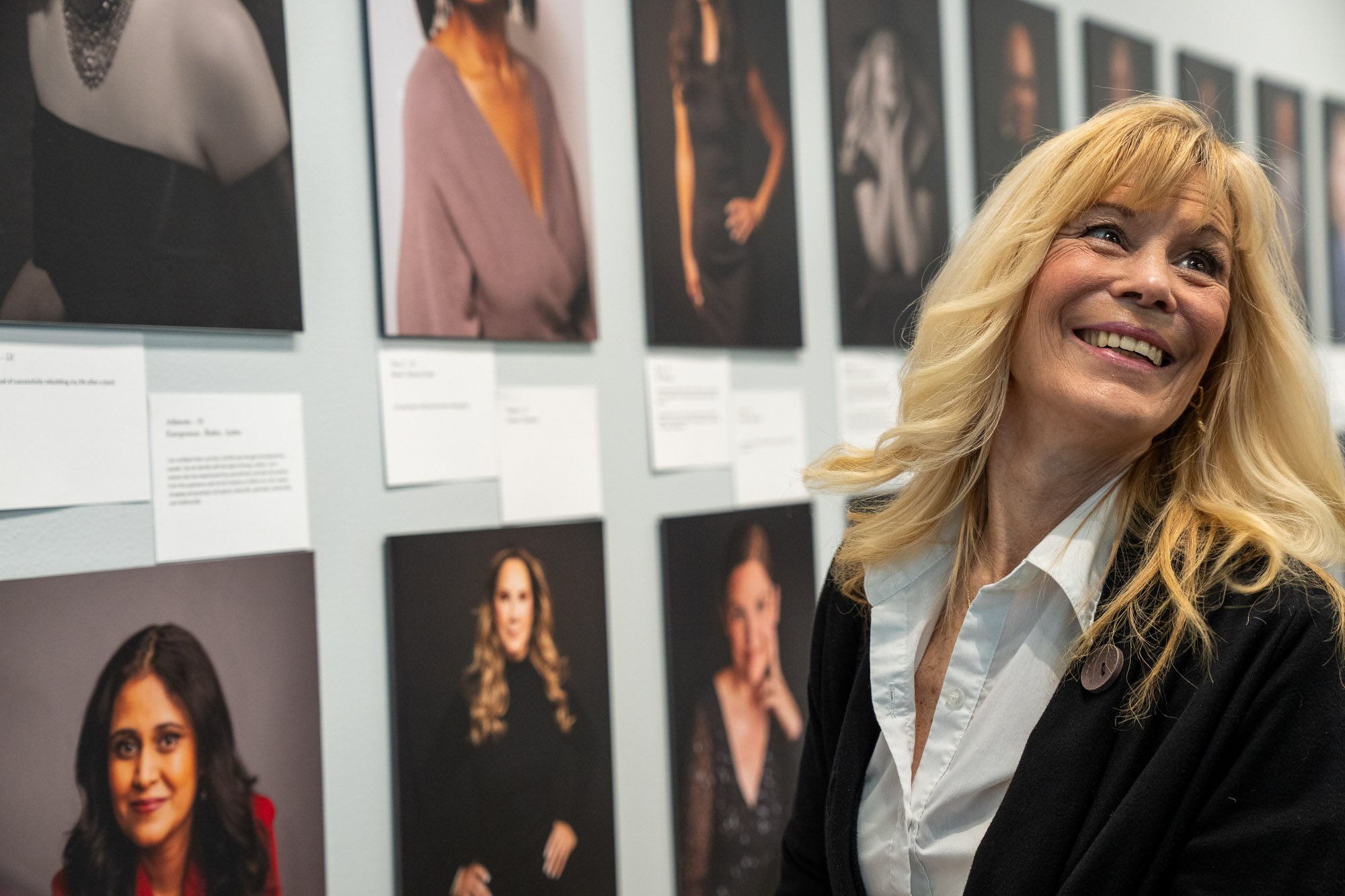 Rachel Rausch at her 50 Over 50 portrait exhibition