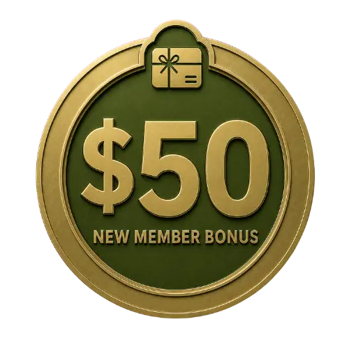 $50 new member bonus seal