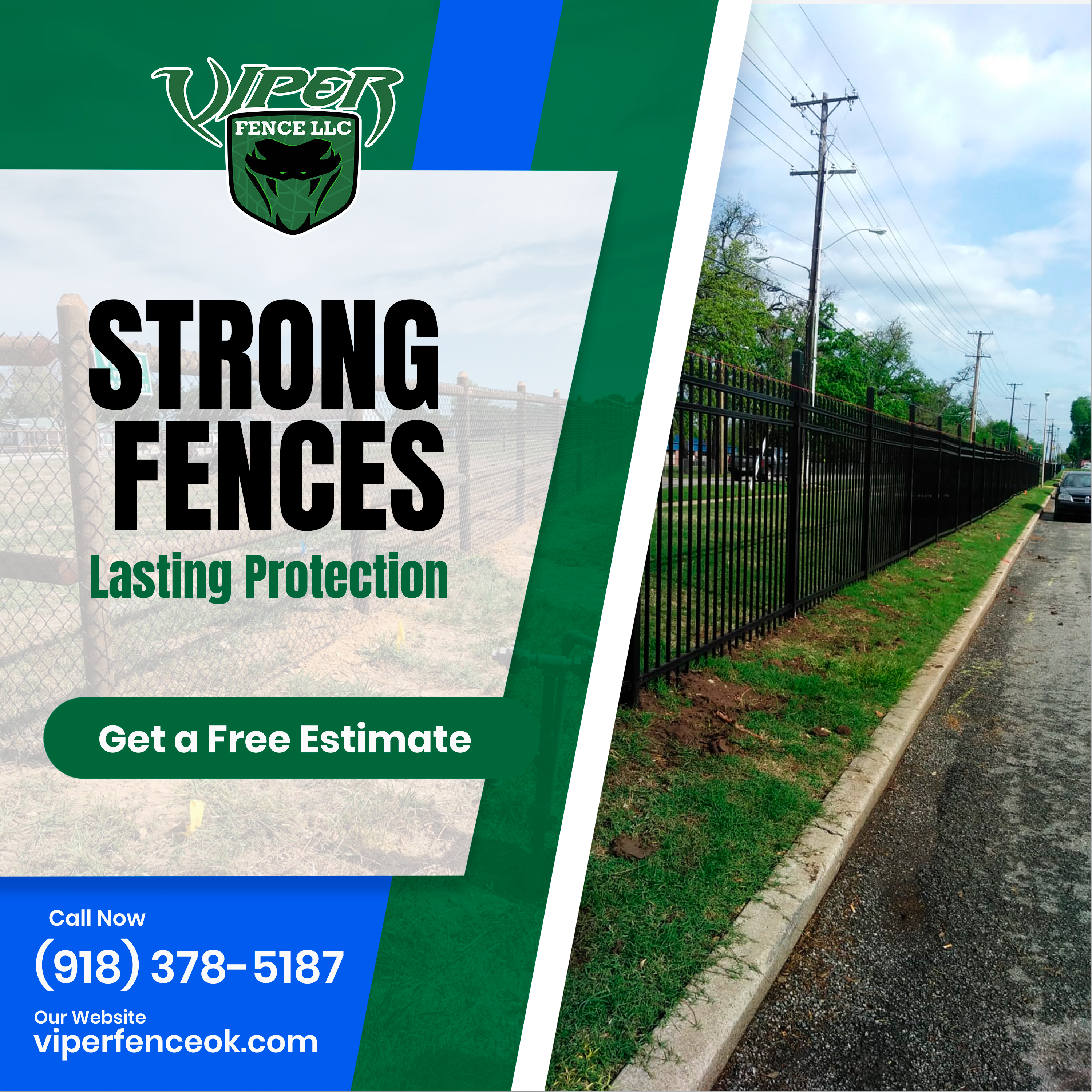 A residential wood privacy fence with a clean design