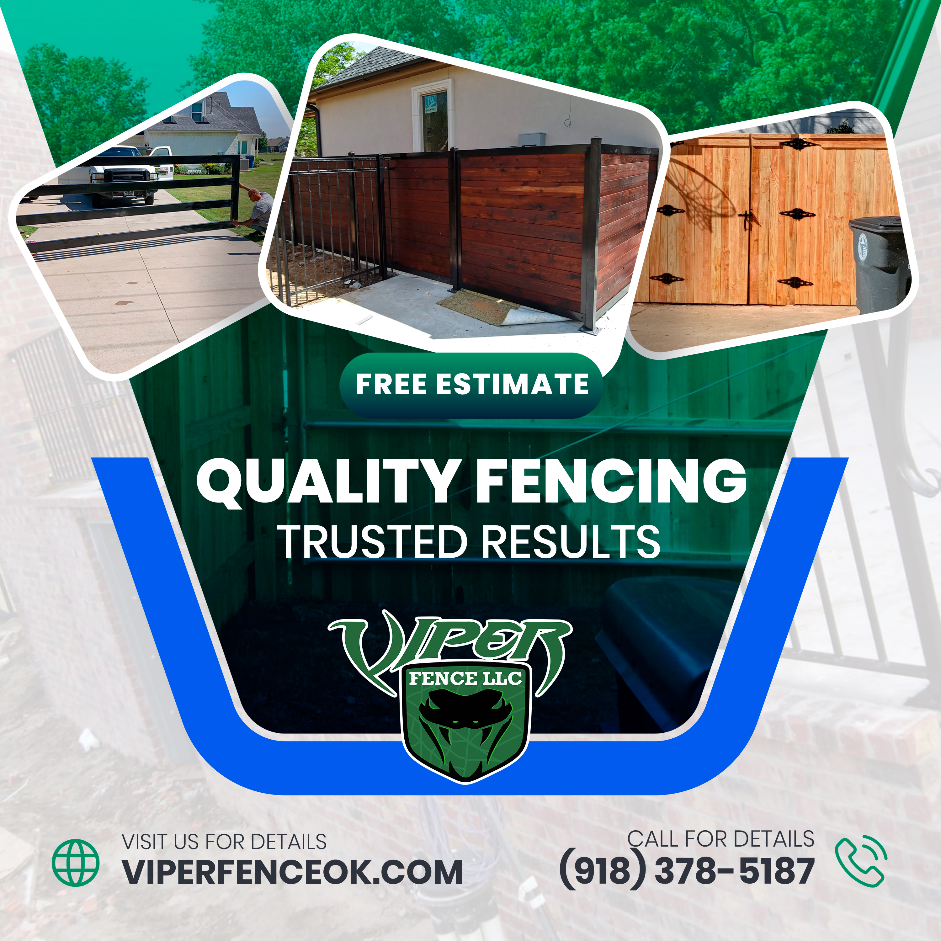 A commercial chain-link fence providing security for a property