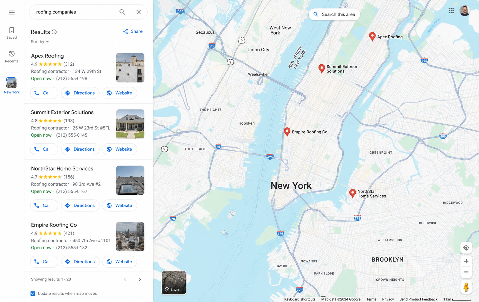 Google Maps Local Pack