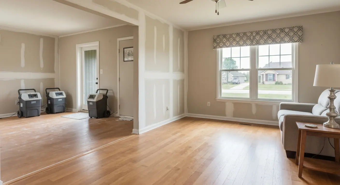 Water damage restoration work