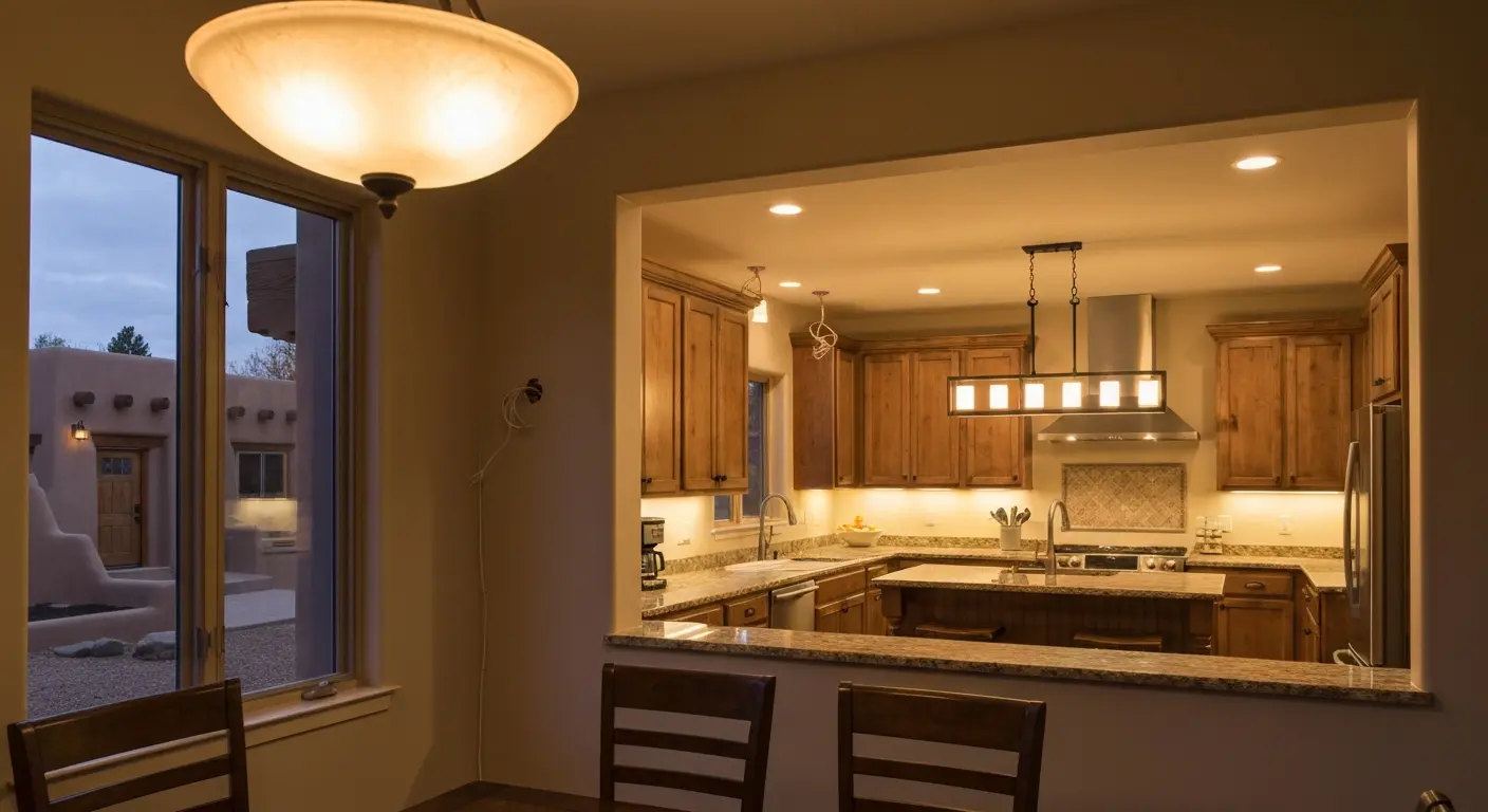 Kitchen lighting installation