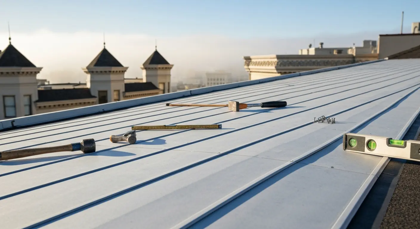 Roofing work in Financial District