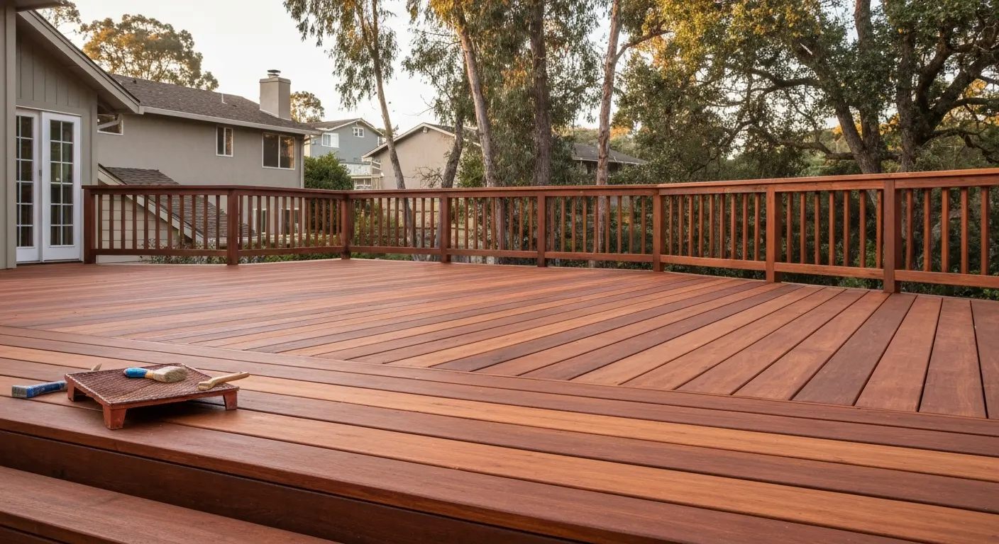 Deck waterproofing project in Larkspur