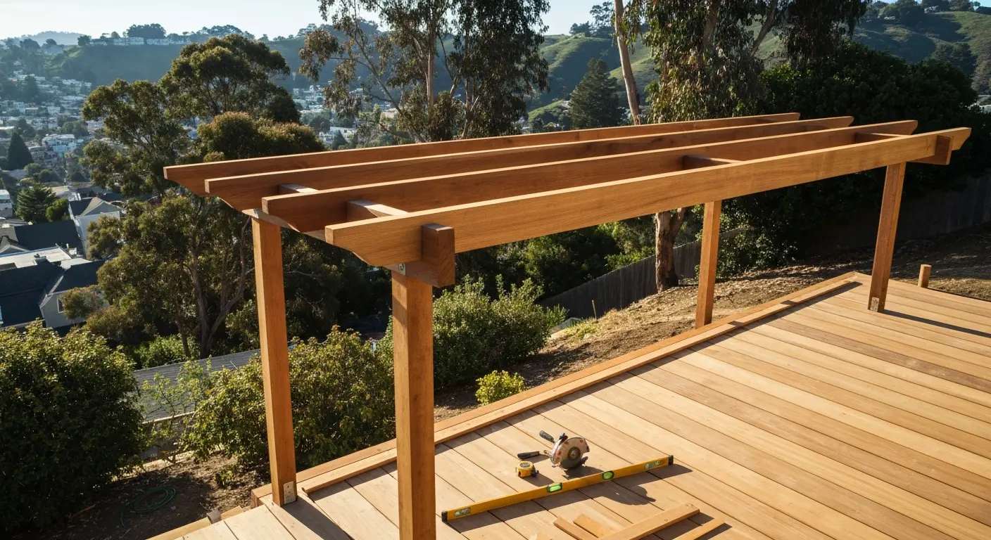 Custom deck and pergola