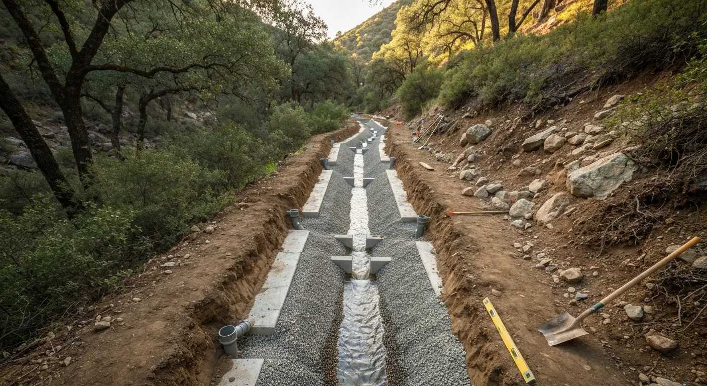 Canyon drainage systems