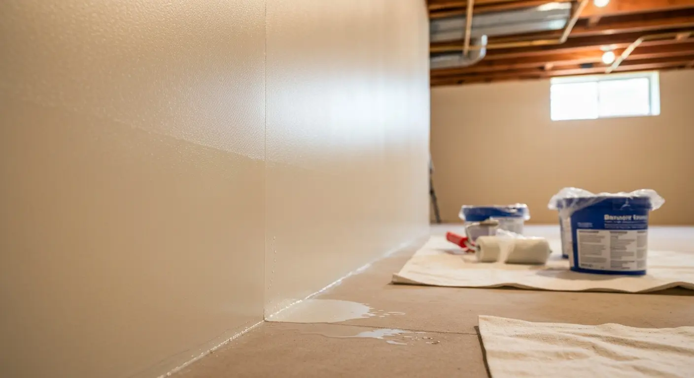 Basement waterproofing project