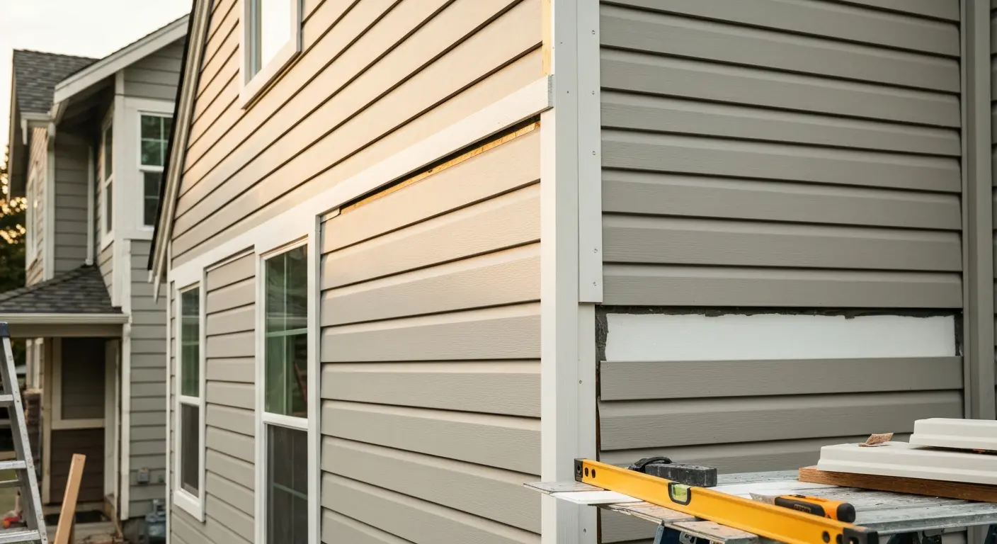 Siding installation project