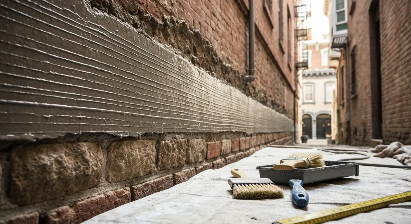 Foundation waterproofing work