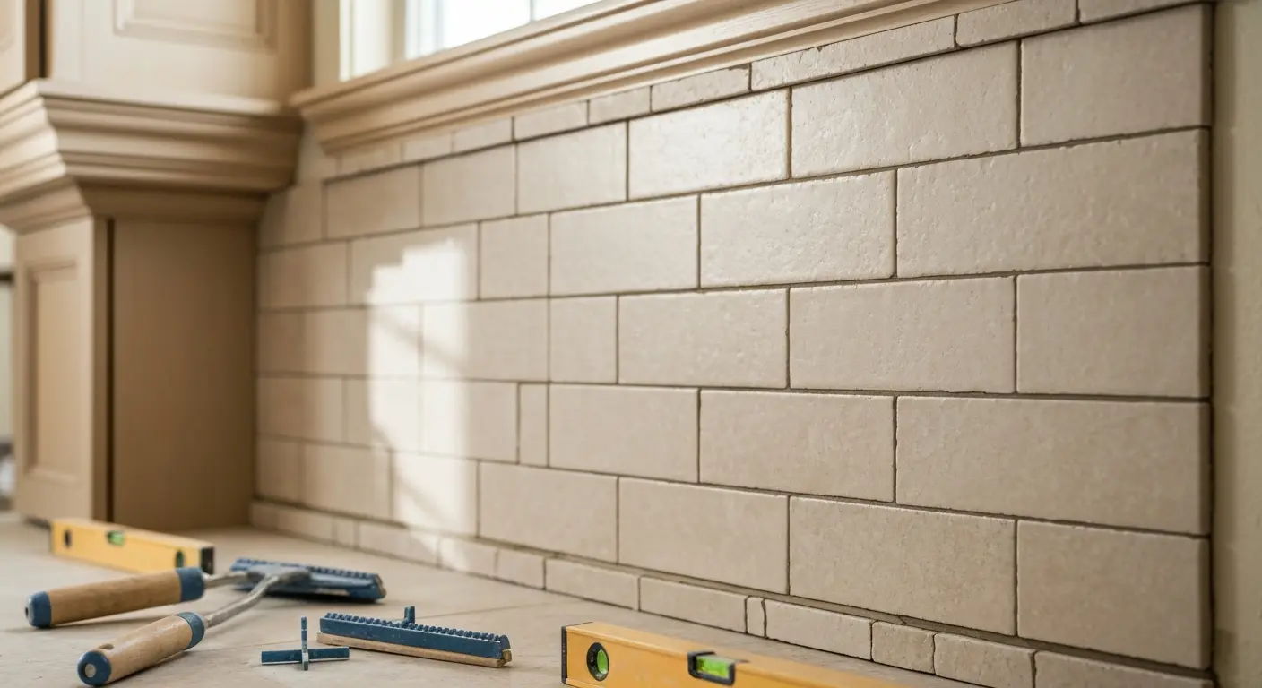Kitchen backsplash installation