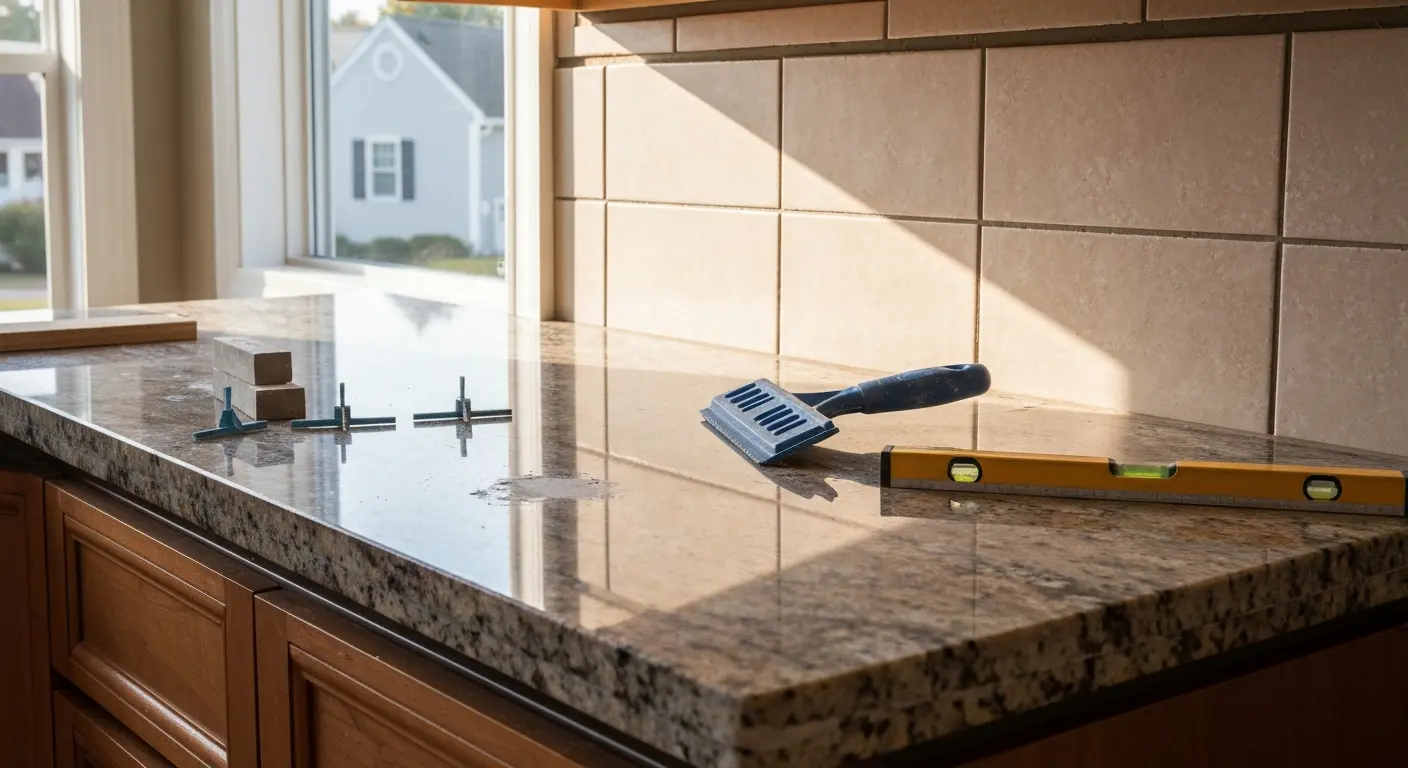 Kitchen countertop installation