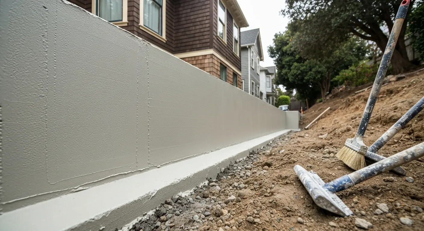 Foundation waterproofing work