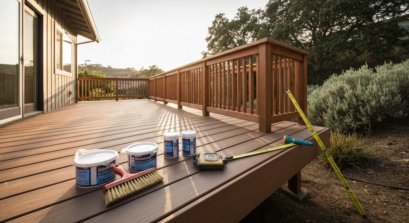 Waterproofed deck in Novato