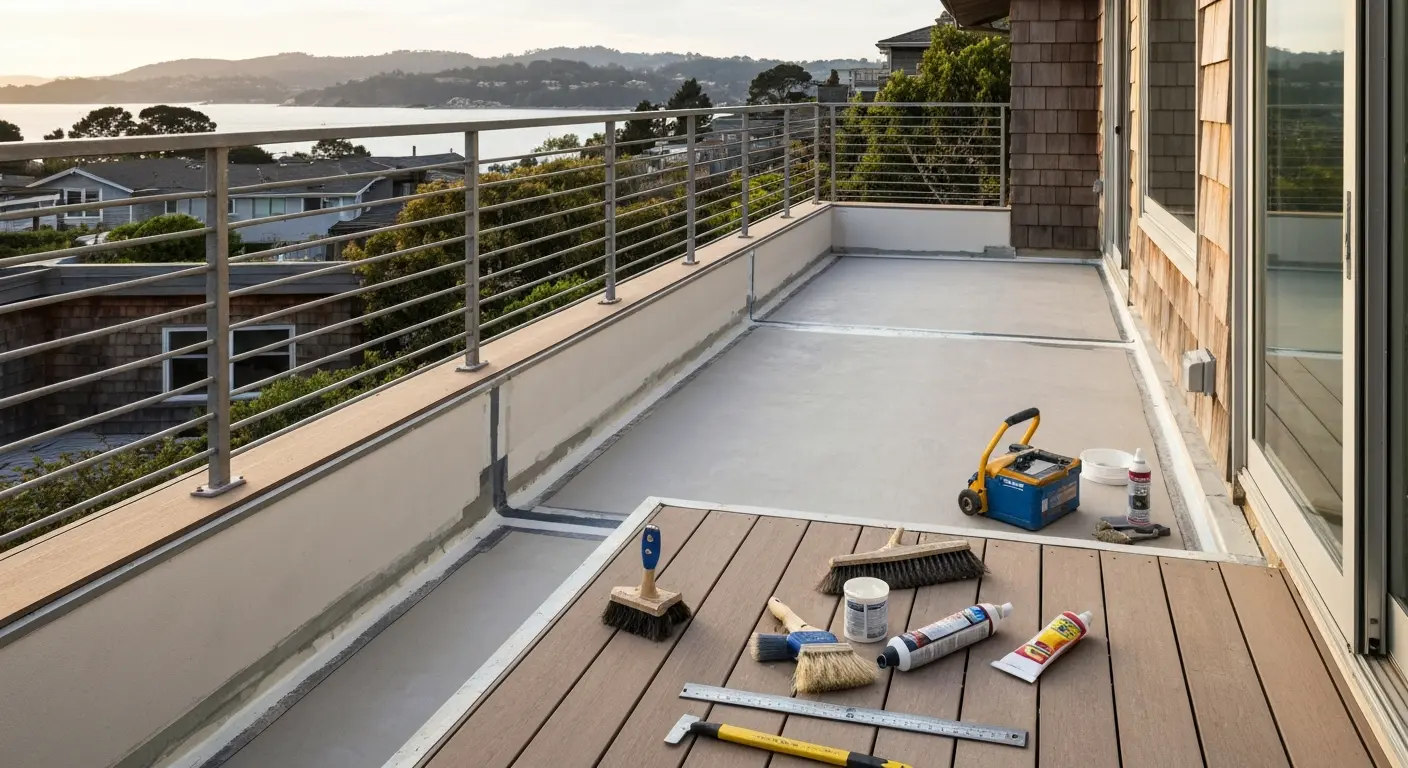 Balcony waterproofing in Tiburon
