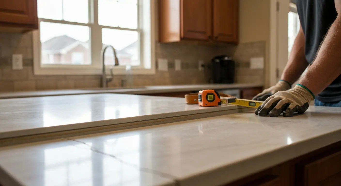Kitchen countertop installation
