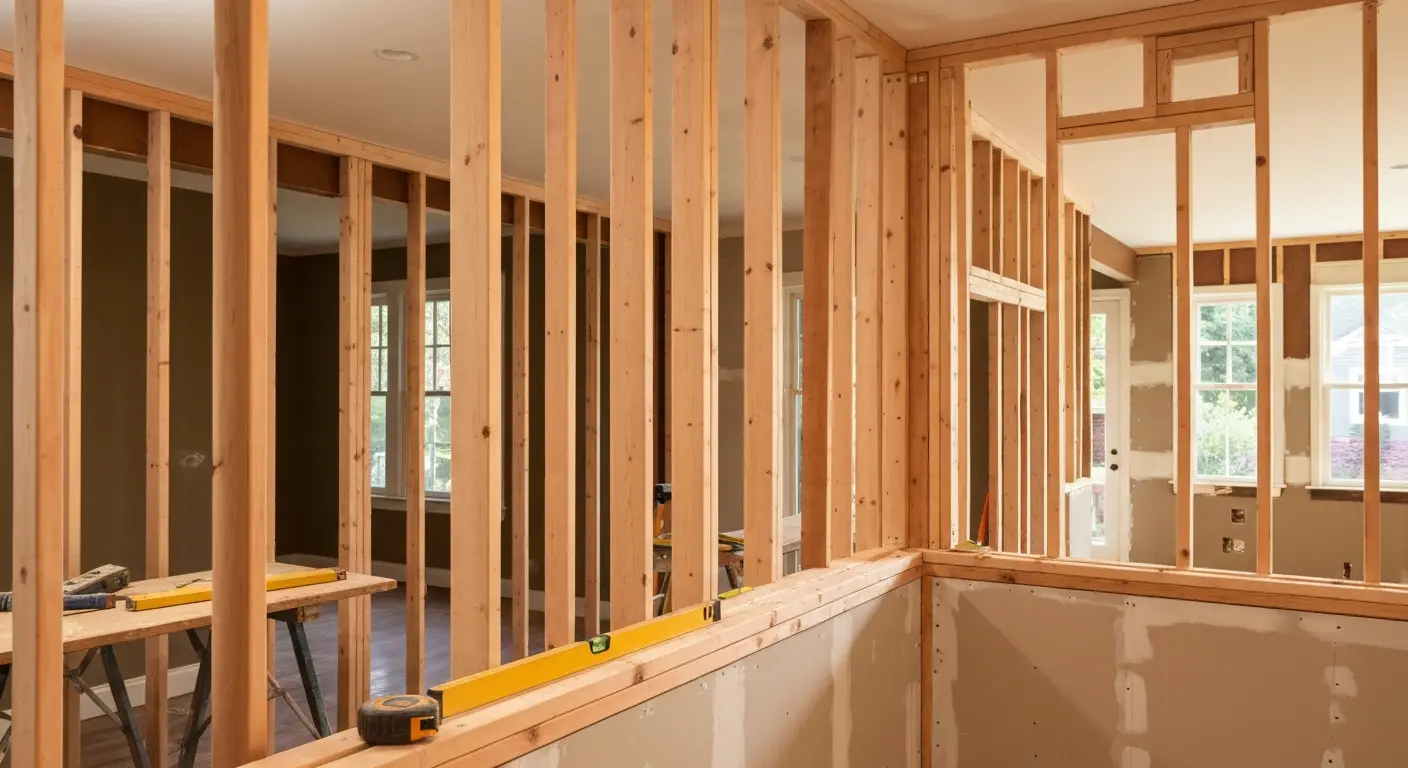 Interior framing work