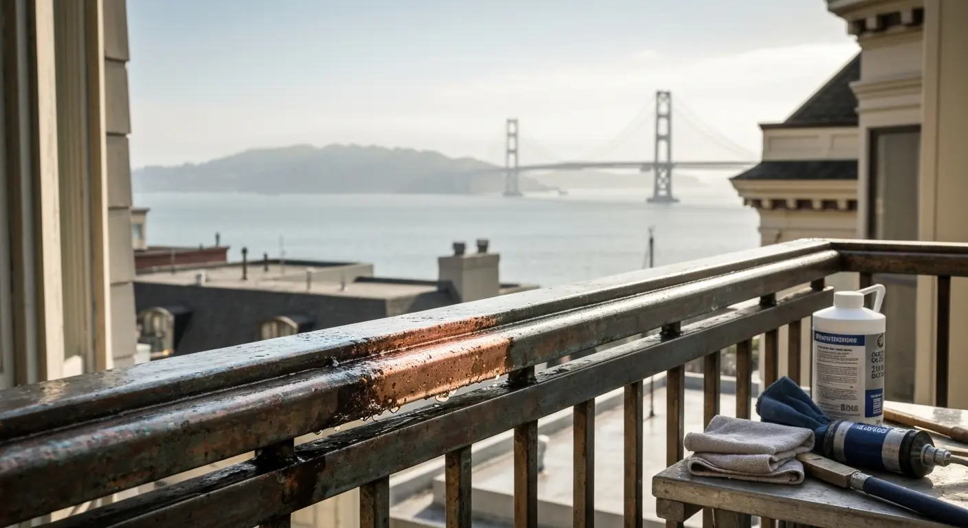 Bay views and salt air exposure