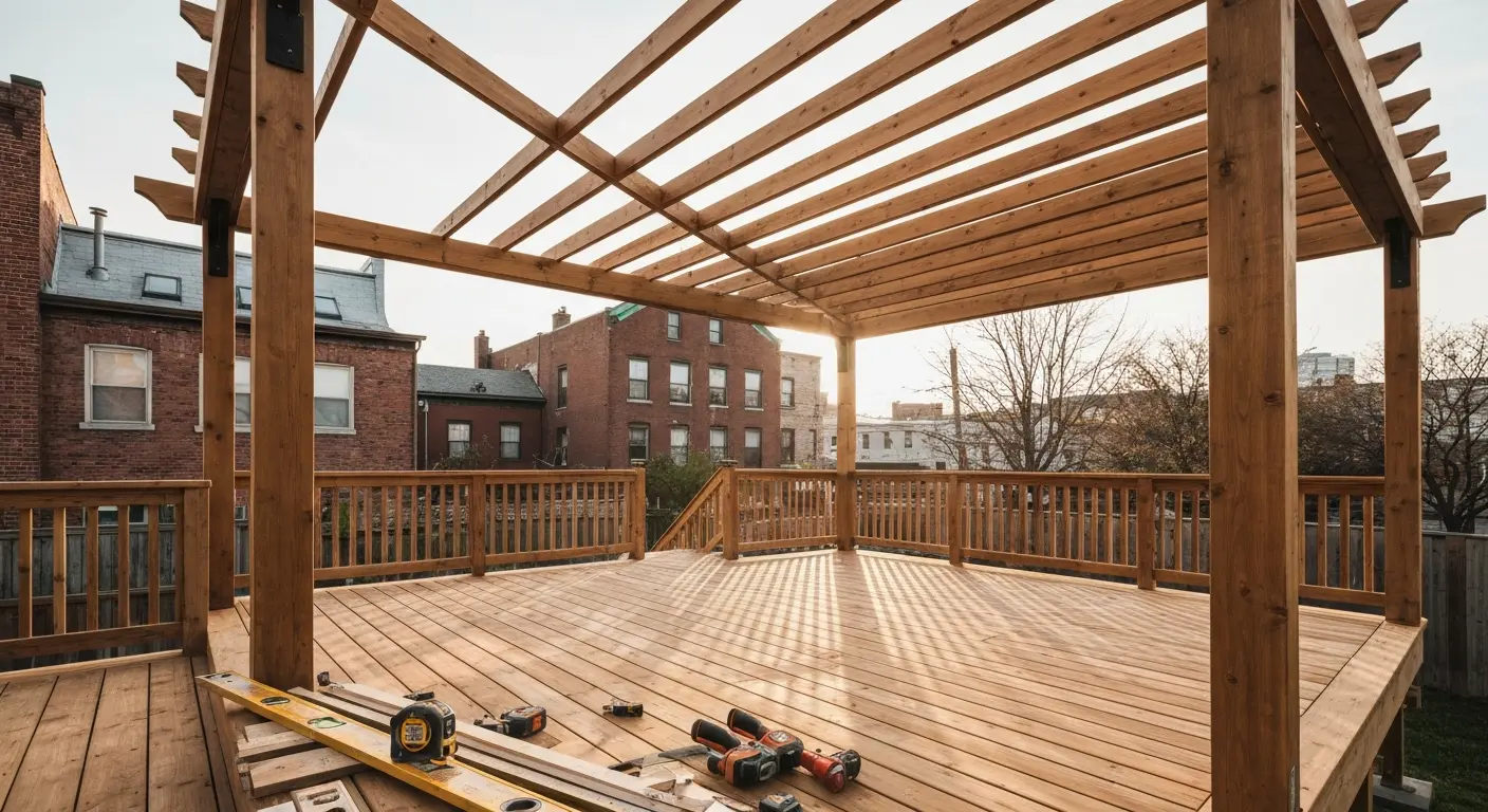 Deck and pergola construction