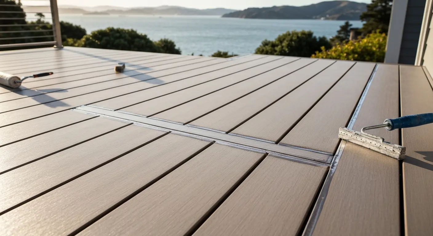 Deck waterproofing on Tiburon waterfront